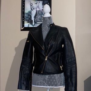 Moda International leather moto jacket
